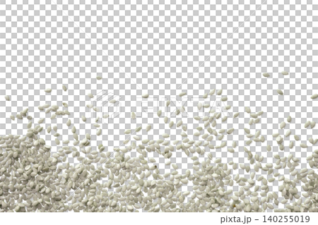 White sesame seeds border template copy space White sesame seeds border template copy space 140255019