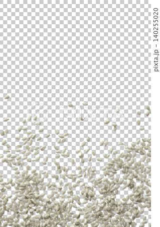 White sesame seeds border template copy space White sesame seeds border template copy space 140255020