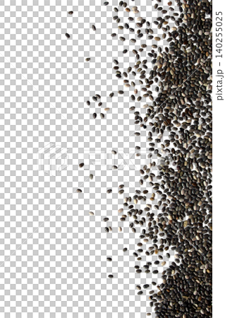 Chia seeds border template copy space horizontal Chia seeds border template copy space horizontal 140255025