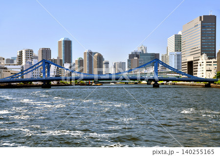 清洲橋(隅田川)周辺を上流より望む(東京都中央区)【2026.5】 清洲橋(隅田川)周辺を上流より望む(東京都中央区)【2026.5】 140255165