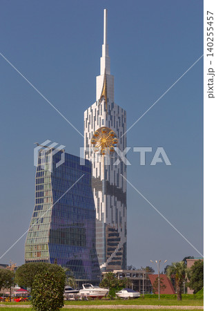 Modern skyscrapers and contemporary architecture in Batumi, Georgia. 140255457