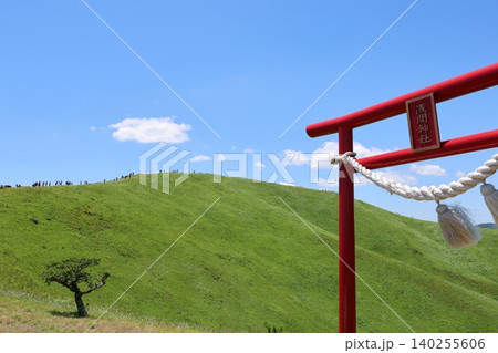 大室山山頂にある浅間神社の鳥居 大室山山頂にある浅間神社の鳥居 140255606