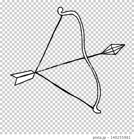 Bow and arrow illustration Bow and arrow illustration 140255981