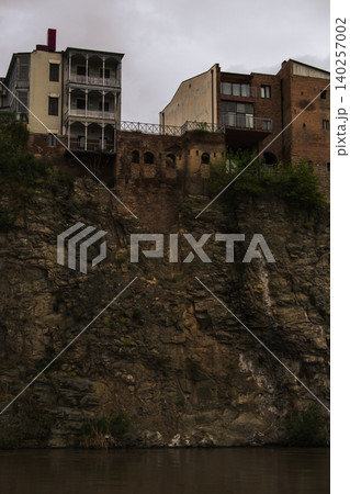Historic Cliffside Houses Above River Gorge Historic Cliffside Houses Above River Gorge 140257002