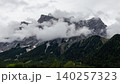 Misty Tyrolean Alps Mountain Peaks Under Low Clouds 140257323