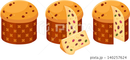 Panettone Italian Christmas sweet bread Panettone Italian Christmas sweet bread 140257624
