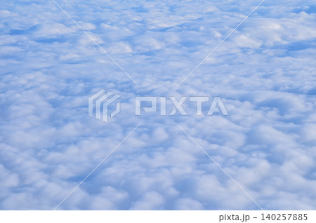 Stunning cloudscape, blue sky with white clouds. Nature scene. Nature background. 140257885