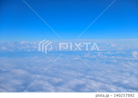 Stunning cloudscape, blue sky with white clouds. Nature scene. Nature background. Stunning cloudscape, blue sky with white clouds. Nature scene. Nature background. 140257892