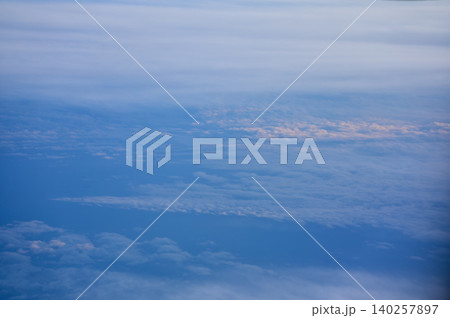 Stunning cloudscape, blue sky with white clouds. Nature scene. Nature background. Stunning cloudscape, blue sky with white clouds. Nature scene. Nature background. 140257897