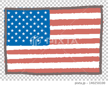 Hand-drawn American flag Hand-drawn American flag 140258100