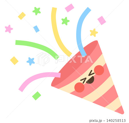 かわいいお祝いクラッカー 140258513