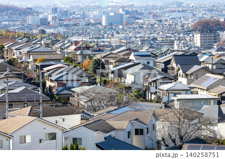 【東京都】郊外の住宅地の風景 【東京都】郊外の住宅地の風景 140258751