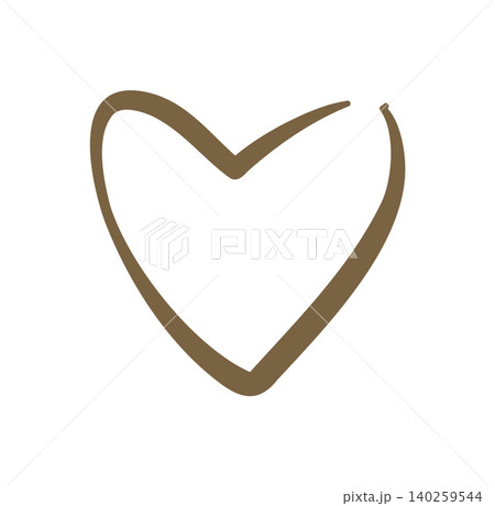 A Simple Hand Drawn Heart Symbol Of Love And Affection Vector Illustration A Simple Hand Drawn Heart Symbol Of Love And Affection Vector Illustration 140259544
