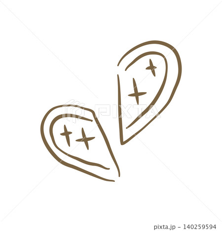 Two Magic Roasted Coffee Beans With Sparkles Hand Drawn Vector Illustration Two Magic Roasted Coffee Beans With Sparkles Hand Drawn Vector Illustration 140259594