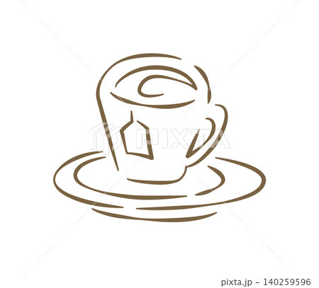 A Cozy Cup Of Hot Tea With A Tea Bag On A Saucer Vector Illustration 140259596