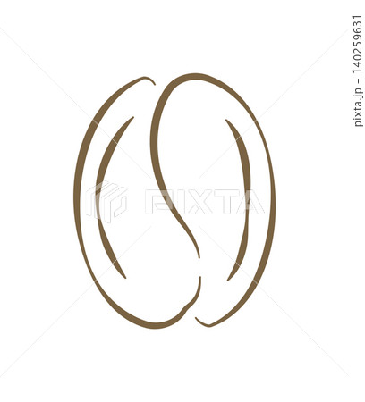 A Single Perfect Roasted Coffee Bean Logo Hand Drawn Doodle Vector Illustration A Single Perfect Roasted Coffee Bean Logo Hand Drawn Doodle Vector Illustration 140259631