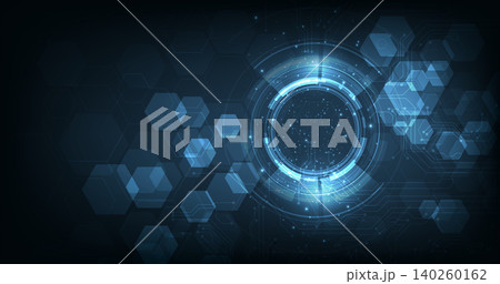 Vector hexagon technology background. Vector hexagon technology background. 140260162