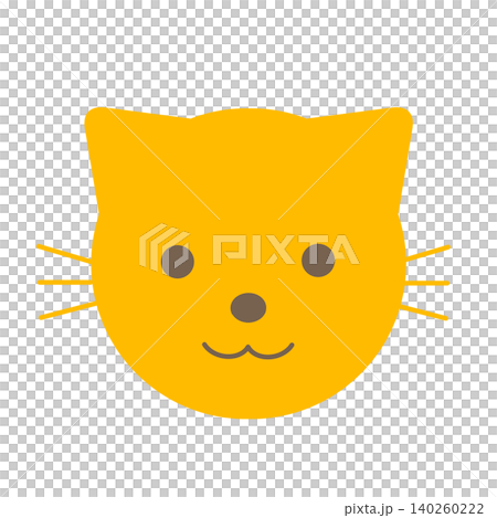 Simple cat face icon material Simple cat face icon material 140260222