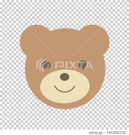 Simple bear face icon material 140260226