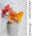 Painterly Still Life with Flowers in White Vase 140260383