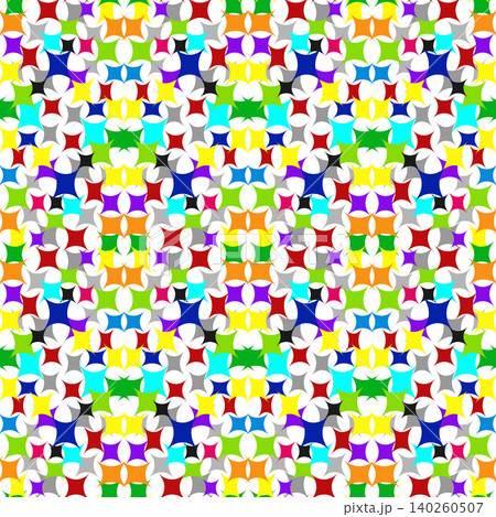 seamless pattern rainbow stars on white background 140260507