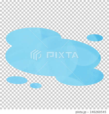 Watercolor-style illustration of a puddle Watercolor-style illustration of a puddle 140260545