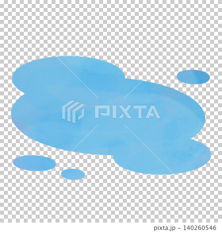 Watercolor-style illustration of a puddle Watercolor-style illustration of a puddle 140260546