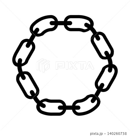 black chain link vector in black black chain link vector in black 140260738