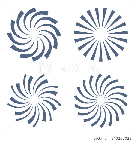 blue radial patterns collection with swirls, spirals and sunburst vector designs blue radial patterns collection with swirls, spirals and sunburst vector designs 140261023
