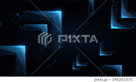 Abstract low polygon arrows in hi-tech technology target concept background Abstract low polygon arrows in hi-tech technology target concept background 140261075