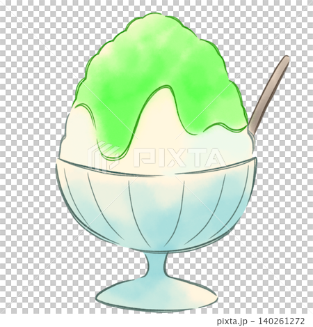 Shaved ice illustration (melon) 140261272