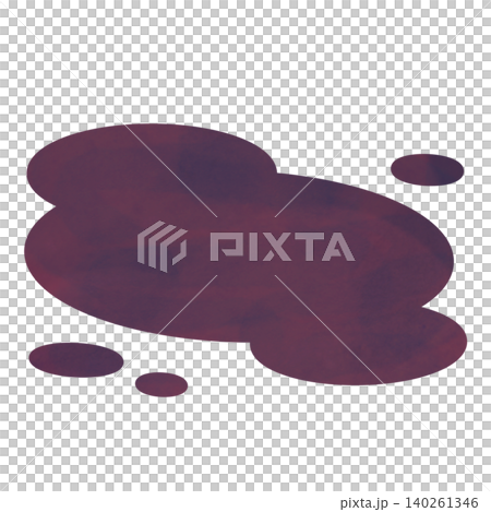 Illustration of a pool of blood and blood droplets 140261346