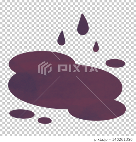Illustration of a pool of blood and blood droplets 140261350