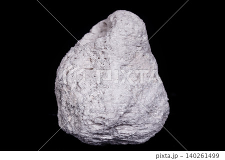 Macro mineral stone Pumice on black background 140261499