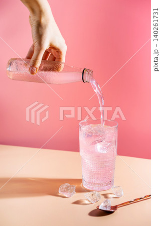 Summer refreshment pink drink Summer refreshment pink drink 140261731