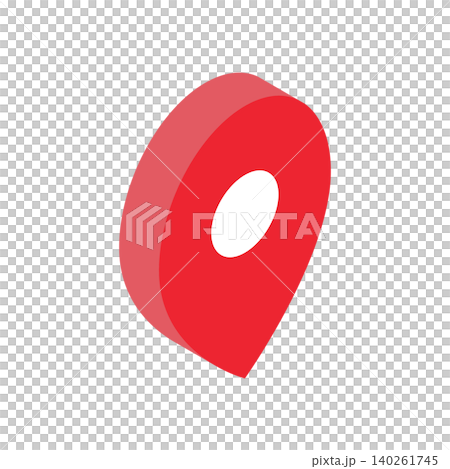 アイソメトリックアイコンイラスト:地図の目的地マーカー アイソメトリックアイコンイラスト:地図の目的地マーカー 140261745