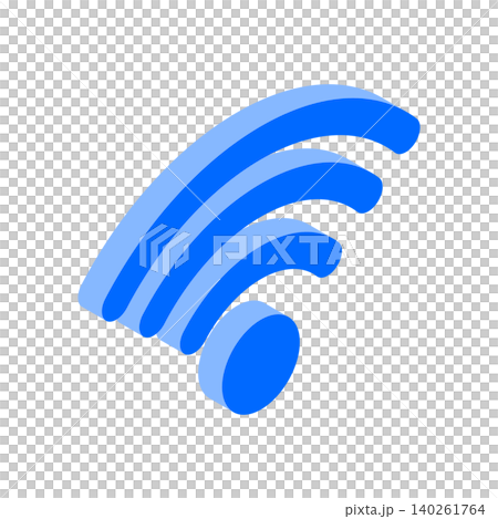 アイソメトリックアイコンイラスト:WiFiマーク アイソメトリックアイコンイラスト:WiFiマーク 140261764