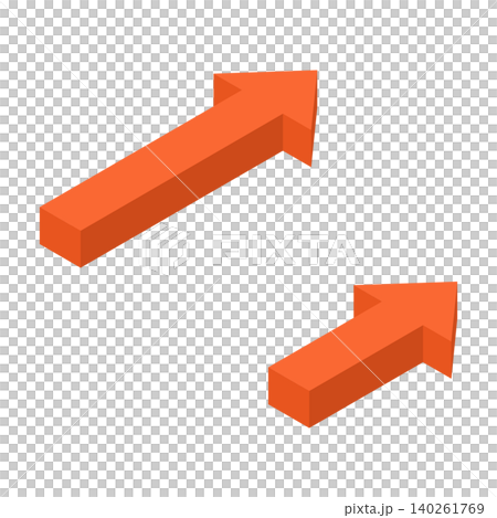 Isometric icon illustration: Arrow (top view) 140261769