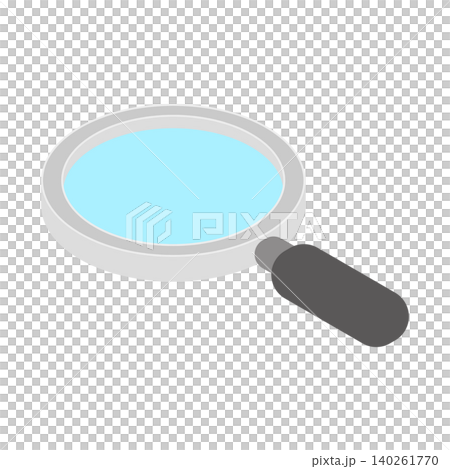Isometric icon illustration: Magnifying glass (top view) 140261770