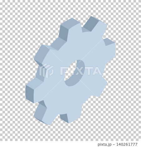 Isometric icon illustration: Gear (top view) 140261777