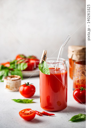 Glass of tomato juice Glass of tomato juice 140261825