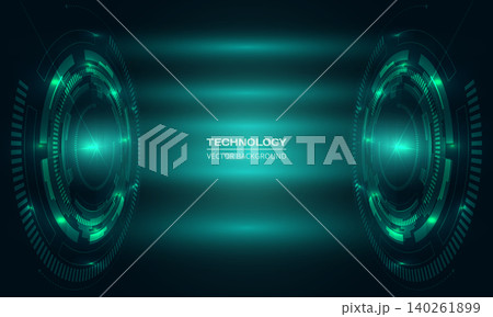 Futuristic teal technology interface background Futuristic teal technology interface background 140261899