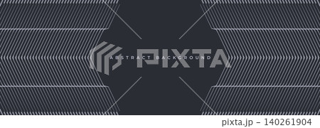 Dark abstract background with mirrored diagonal line patterns, clean geometric symmetry, and a central empty space for text. Minimal modern banner Dark abstract background with mirrored diagonal line patterns, clean geometric symmetry, and a central empty space for text. Minimal modern banner 140261904