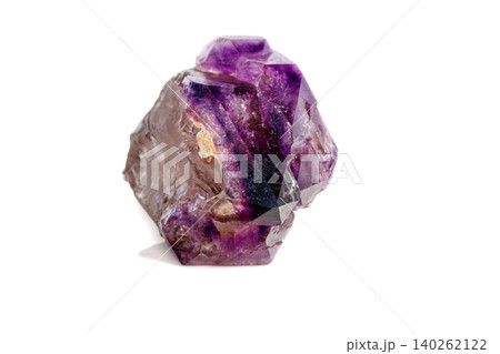 Macro Mineral Stone Amethyst together smoky quartz, rauchtopaz on a white background Macro Mineral Stone Amethyst together smoky quartz, rauchtopaz on a white background 140262122