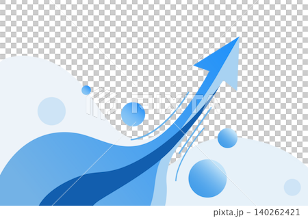 Abstract blue upward arrow representing growth and business success. Abstract blue upward arrow representing growth and business success. 140262421