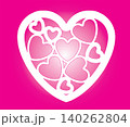 Decorative Heart Pattern - Pink Hearts Collage for Valentine's Day and Women's Day 140262804