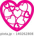 Heart Pattern Vector - Pink Hearts Design for Women's Day and Love Theme 140262808