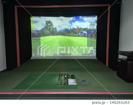 Indoor Golf Simulator Hitting Mat and Control Panel 140263263