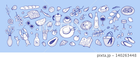 Mediterranean lifestyle elements 140263448