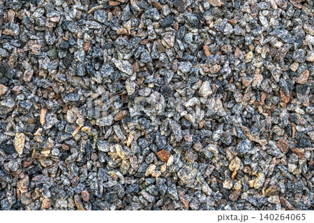 Crushed gravel aggregate texture background construction landscaping material surface Crushed gravel aggregate texture background construction landscaping material surface 140264065